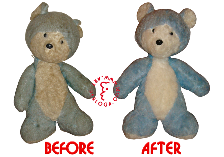 Restoration blue teddy bear for girl. Restoration blue teddy bear for girl.