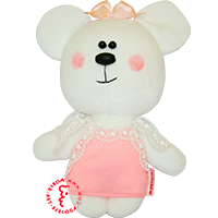 Flirt toy pink dress bear