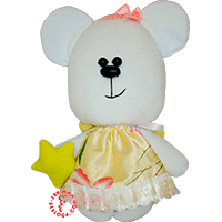 Flirt toy lady bear with star
