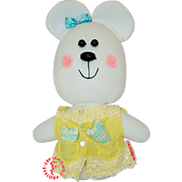 Flirt toy lady bear two heards