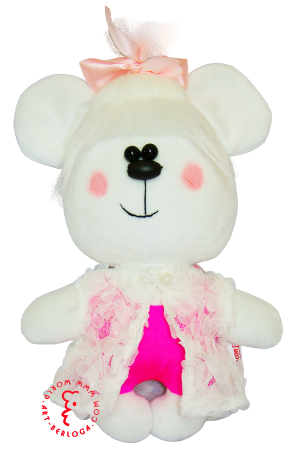Flirt toy pink girl bear