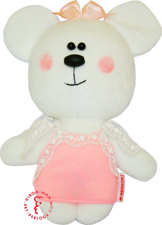 Flirt toy pink dress bear