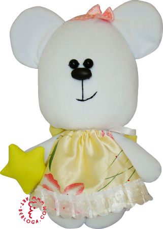 Flirt toy lady bear with star