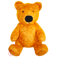 Golden-fire-colored custom-made teddy bear