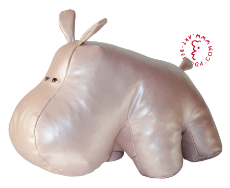 Author's hippo from artificial leather